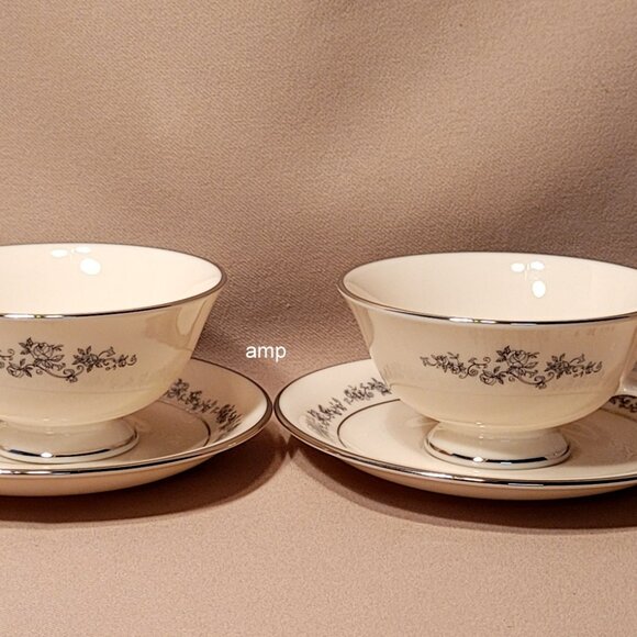 Lenox Promise (Lot of 2) Cup and Saucer Sets PERFECT!